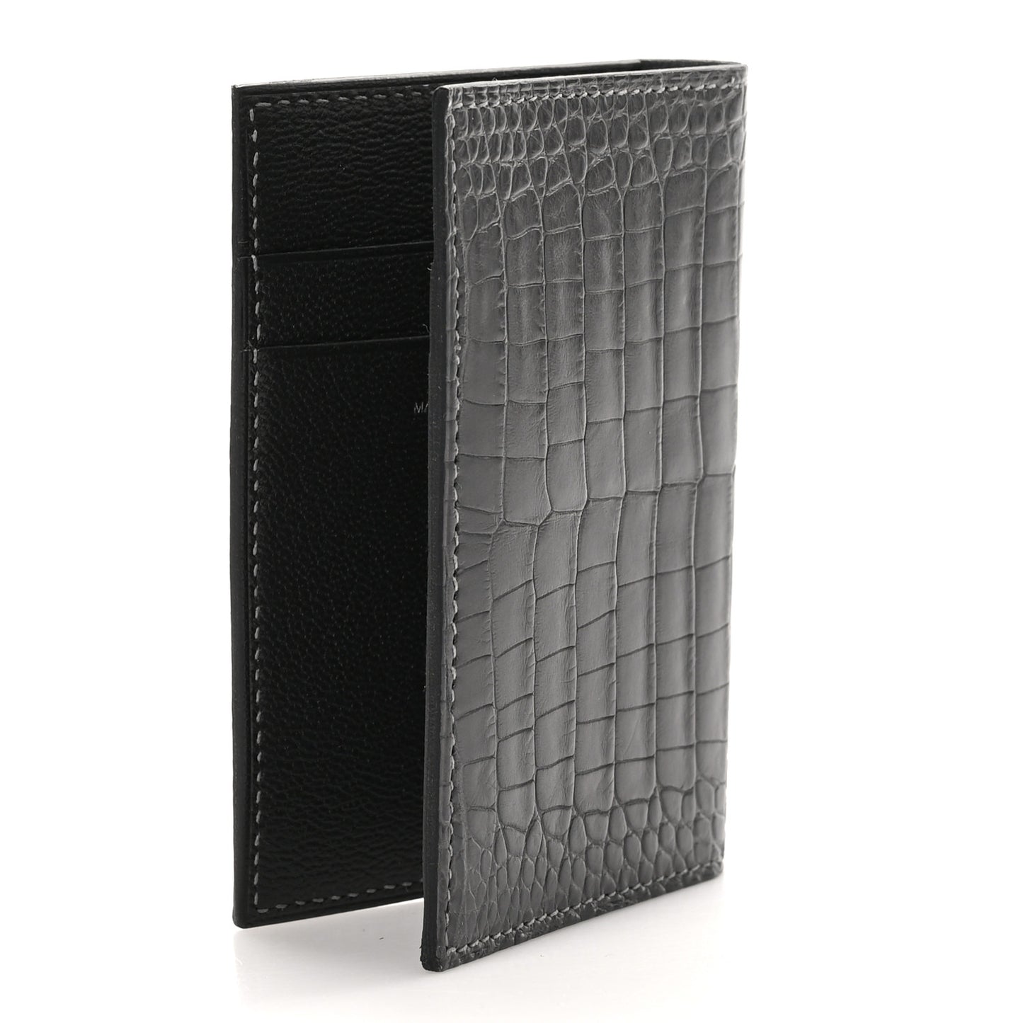 Matte Alligator MC2 Euclide Card Holder Graphite