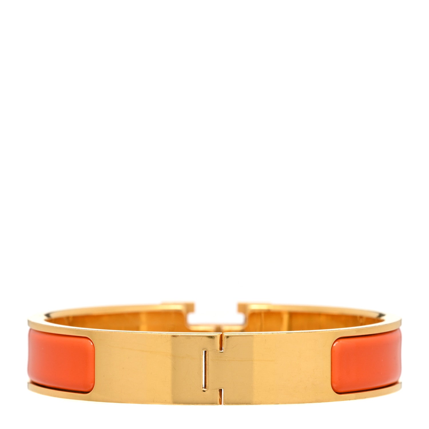 Hermes Enamel Narrow Clic Clac H Bracelet PM Orange 3 of 4