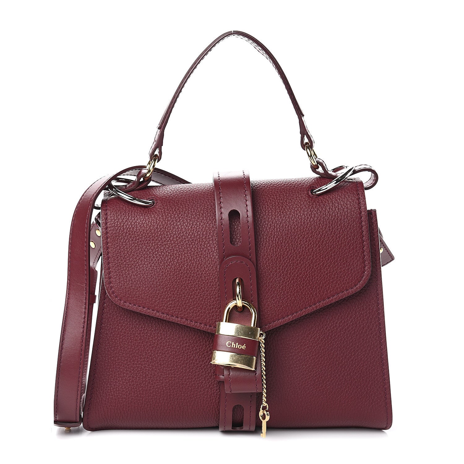 Chloe Grained Calfskin Medium Aby Day Shoulder Bag Red 1 of 7