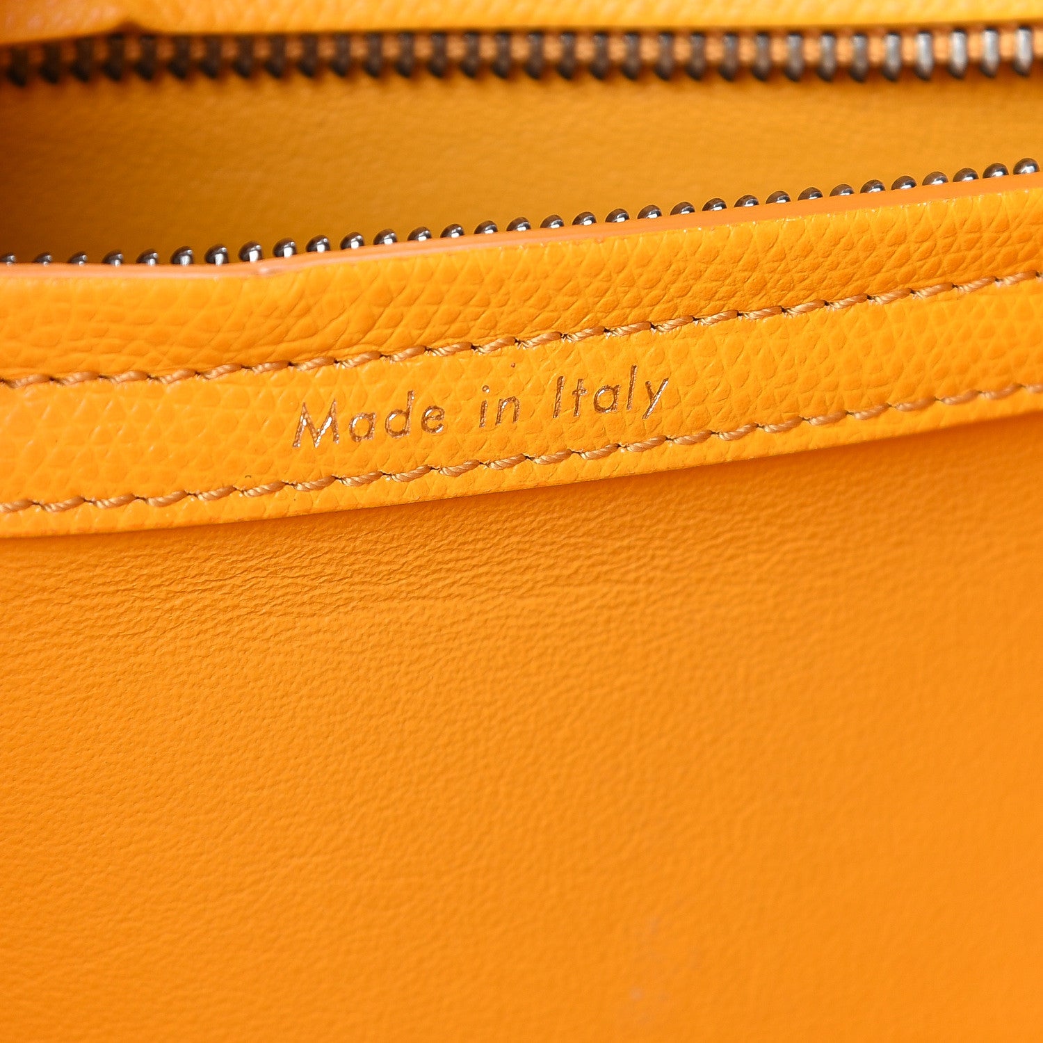 Celine Grained Calfskin Medium Phantom Luggage Saffron 5 of 8