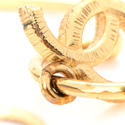 Chanel Pearl CC Tags Hoop Earrings Gold 6 of 9