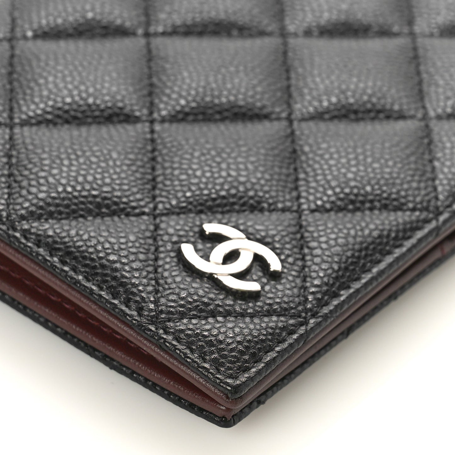 Caviar Quilted Passport Holder Black