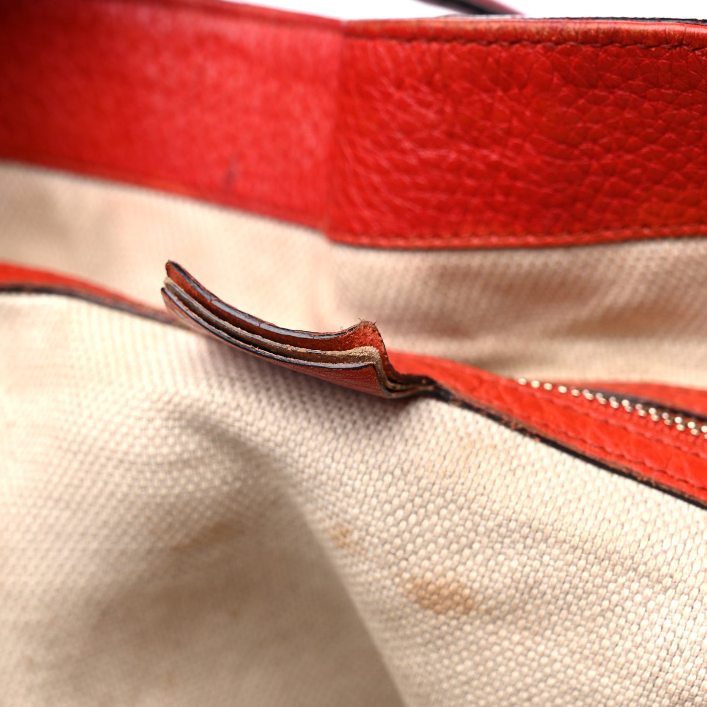 Pebbled Calfskin Medium Soho Shoulder Bag Red