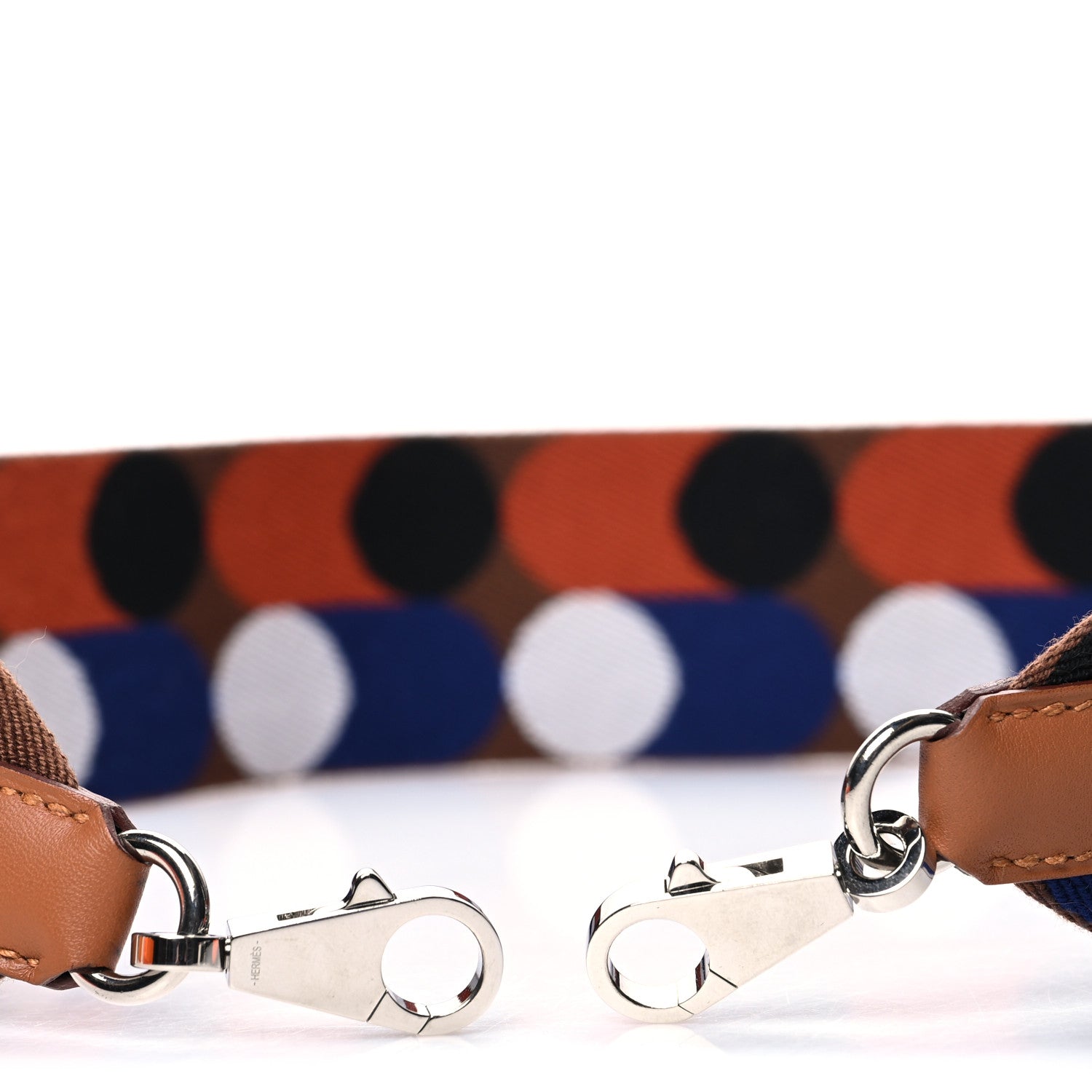 Hermes Toile Swift 50mm Sangle Flipperball Shoulder Strap Noisette Cuivre Gold 3 of 5