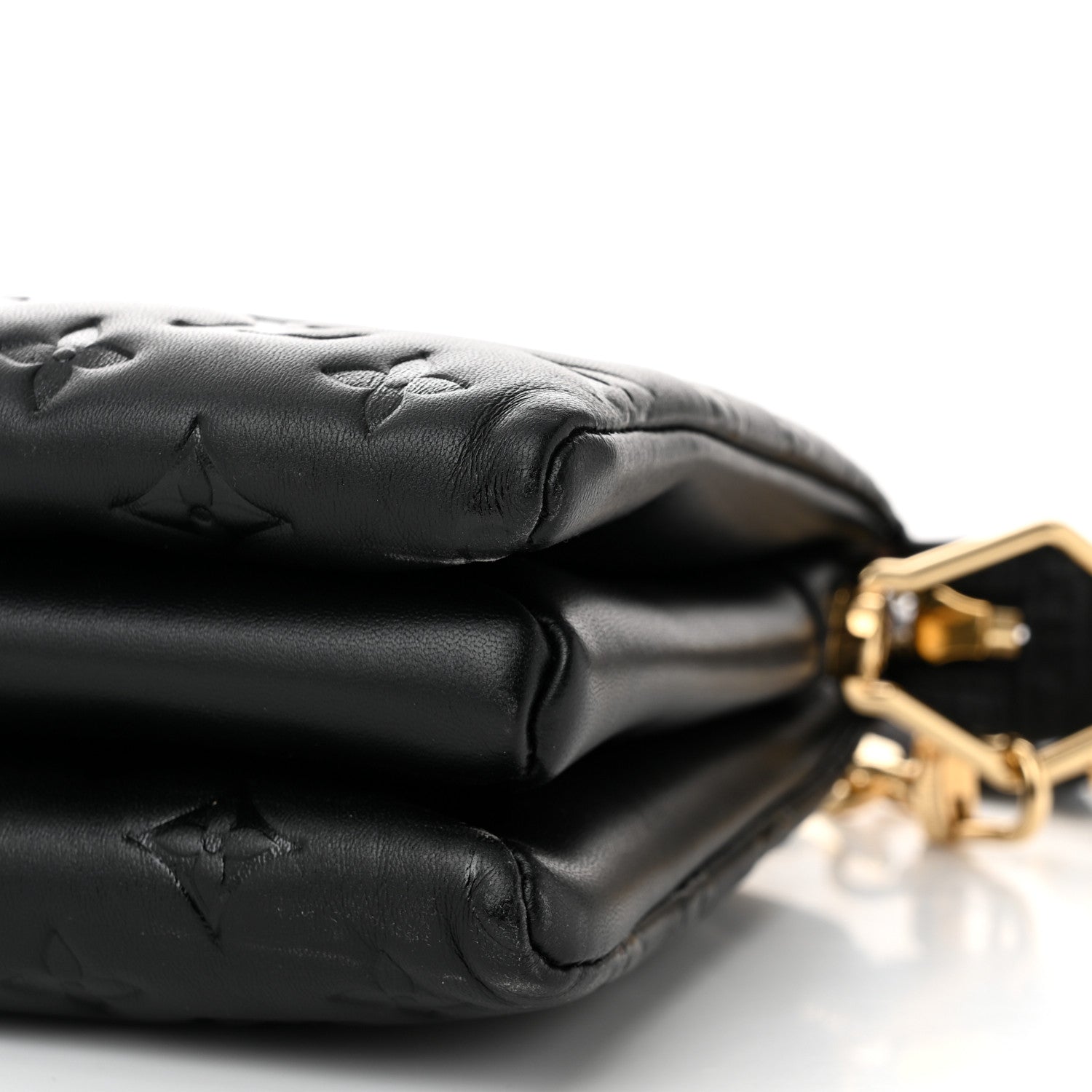 Louis Vuitton Lambskin Embossed Monogram Coussin PM Black 10 of 10