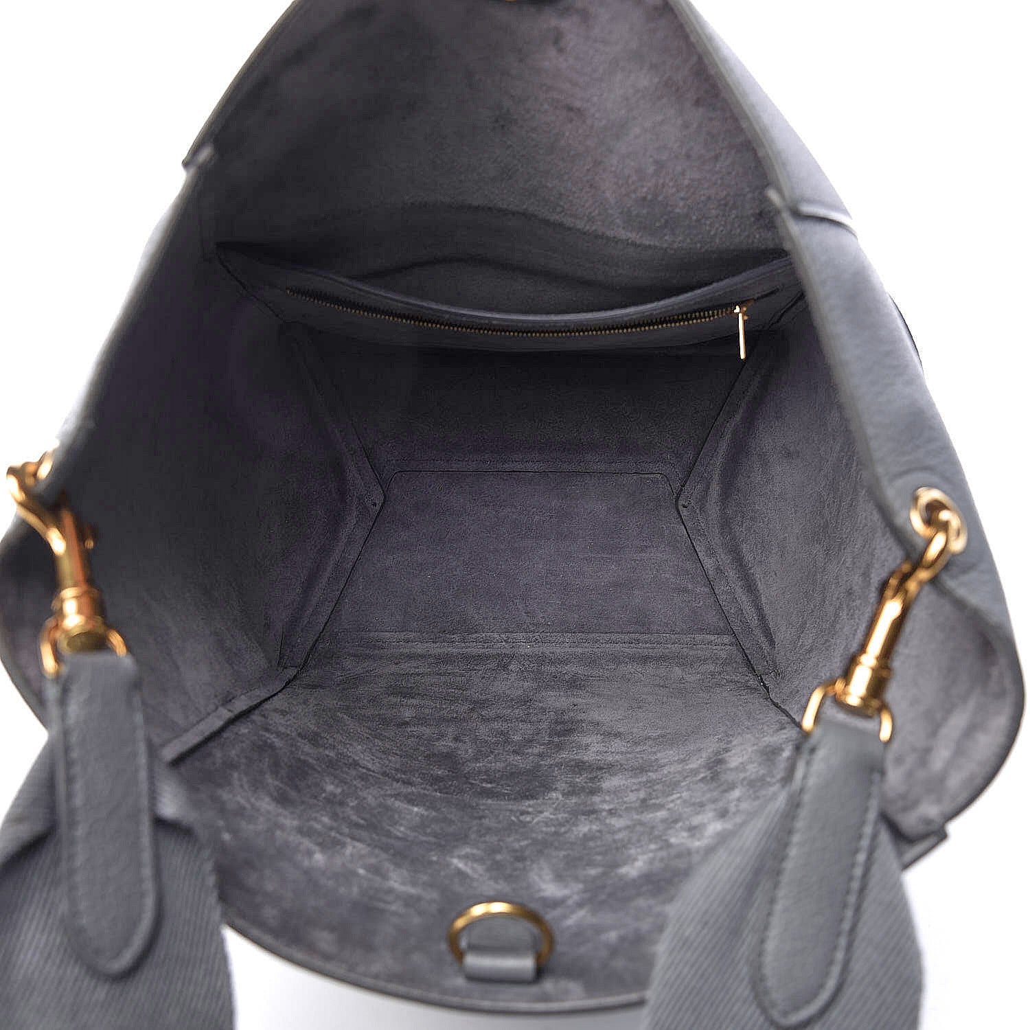 Celine Soft Grained Calfskin Sangle Bucket Bag Storm 4 of 23