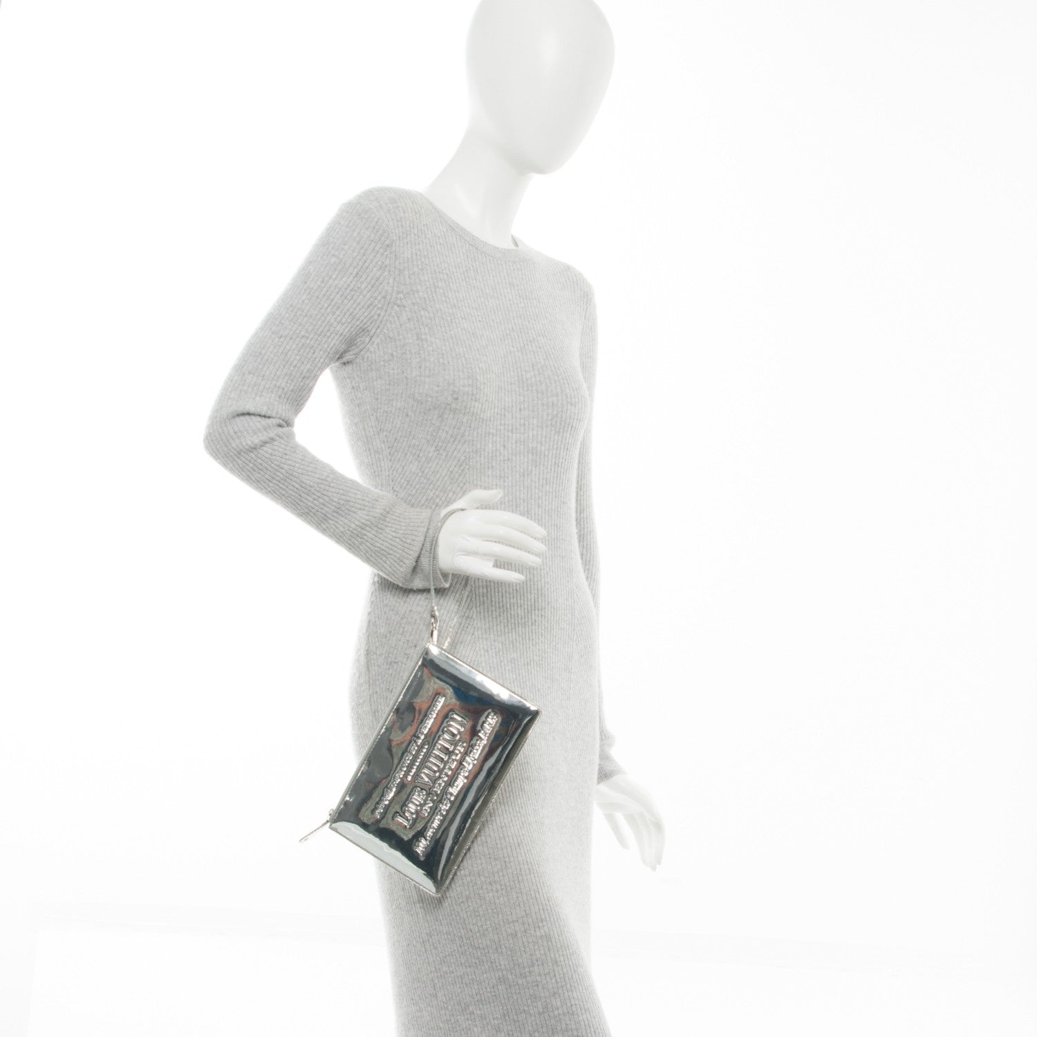 Louis Vuitton Monogram Miroir Inventeur Pochette Plat Silver 2 of 8