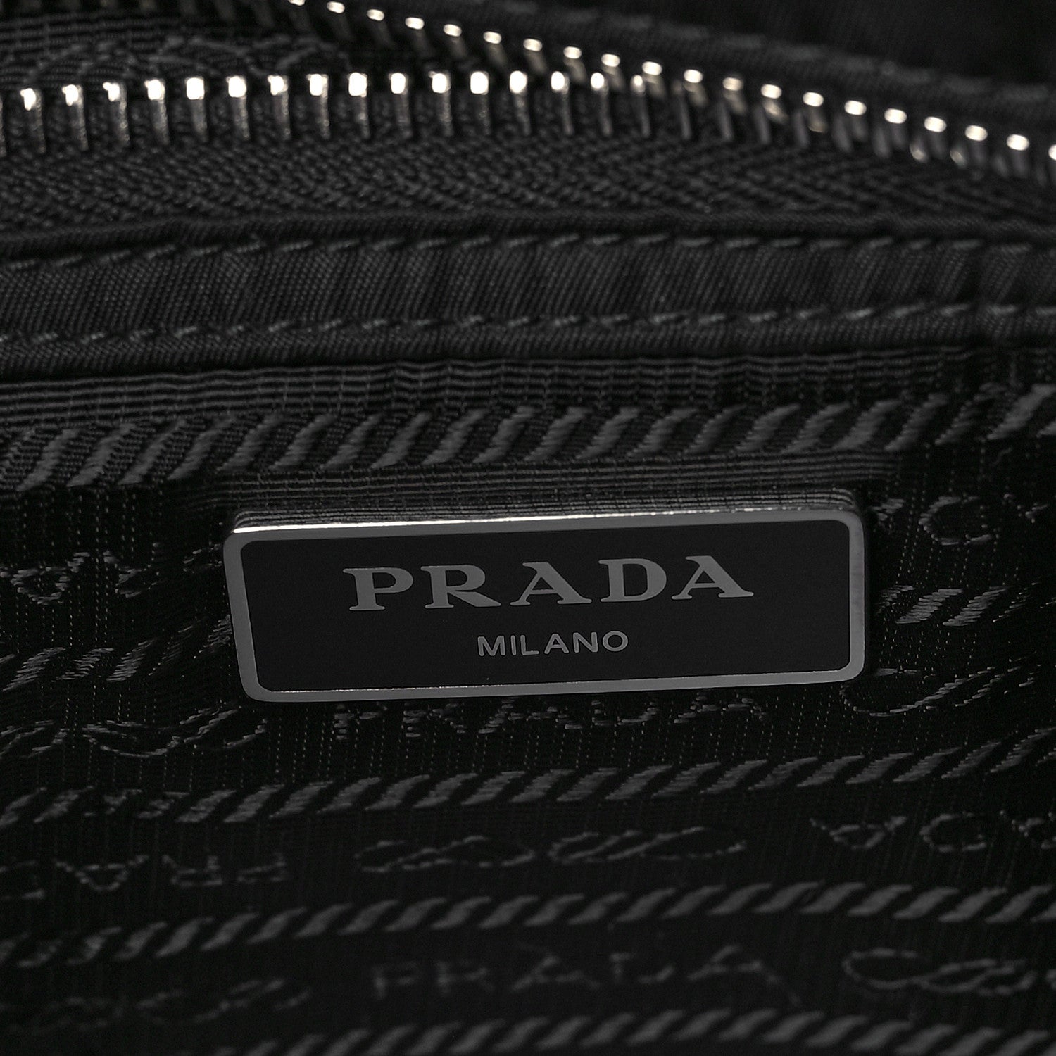 Prada Re-Nylon Nappa Triangle Quilted Padded Double Handled Zip Pocket Tote Black 6 of 9