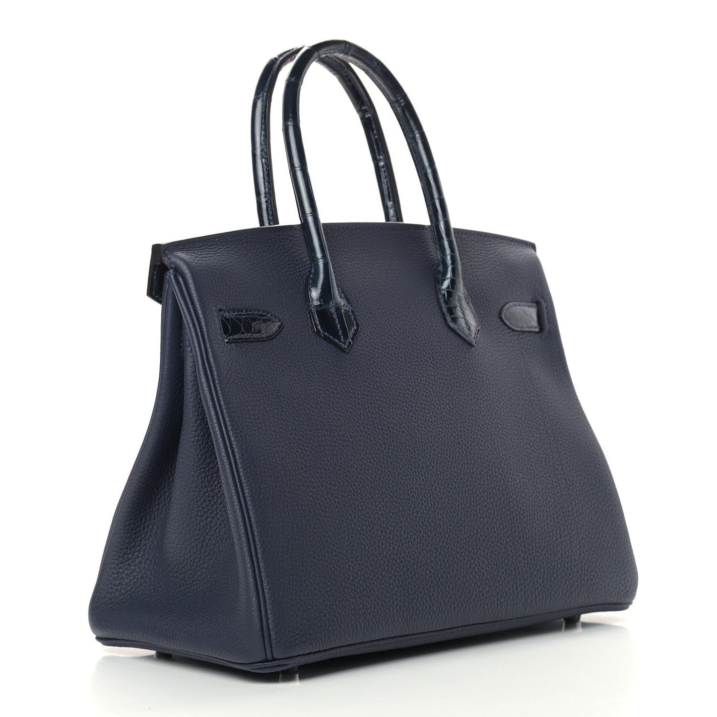Togo Shiny Niloticus Crocodile Birkin Touch 30 Bleu Nuit