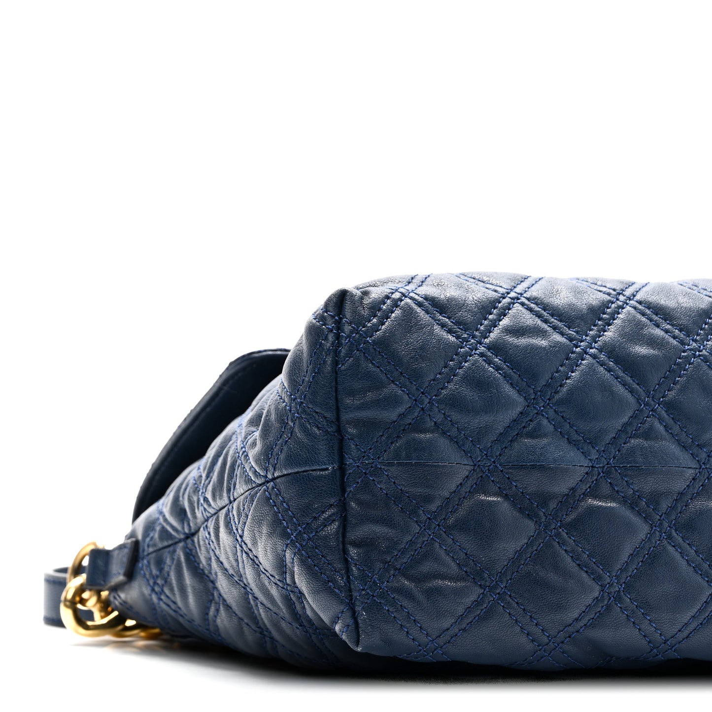 Lambskin Quilted The XL Single Flap Navy