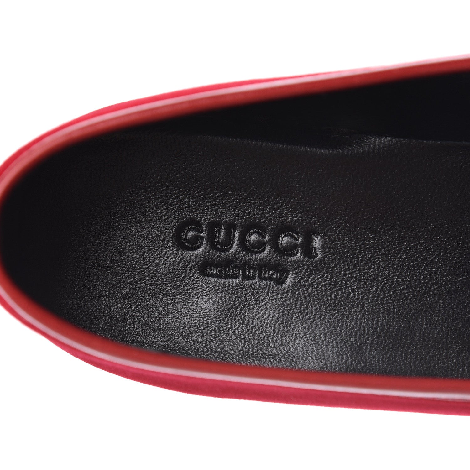 Gucci Velvet Horsebit Womens Jordaan Loafers 38 Hibiscus Red 8 of 10
