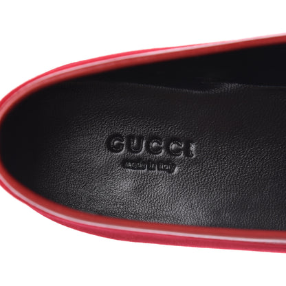 Gucci Velvet Horsebit Womens Jordaan Loafers 38 Hibiscus Red 8 of 10