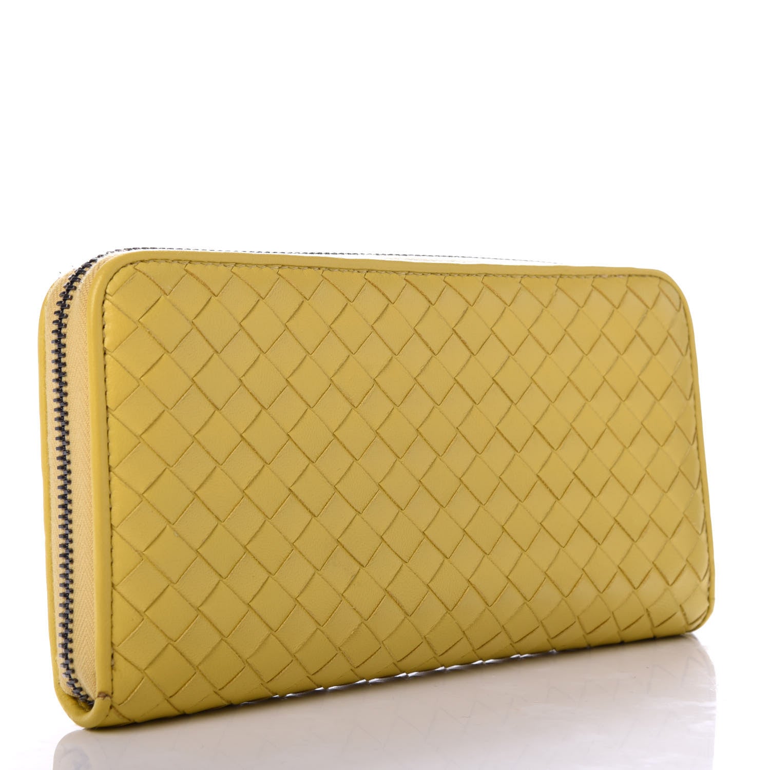 Bottega Veneta Nappa Intrecciato Zip Around Wallet Moutarde 3 of 7