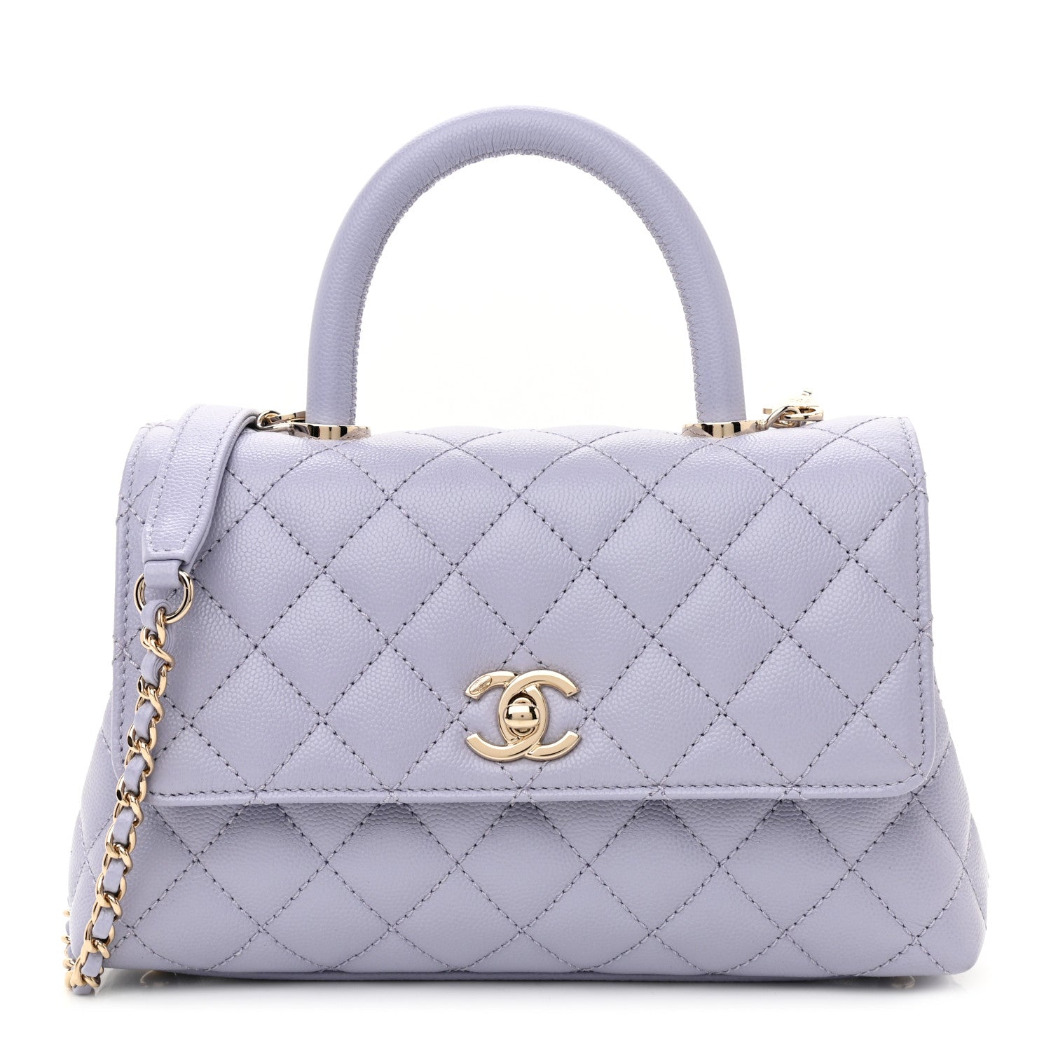Chanel Caviar Quilted Mini Coco Handle Flap Light Purple 1 of 11