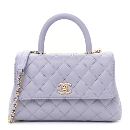 Chanel Caviar Quilted Mini Coco Handle Flap Light Purple 1 of 11