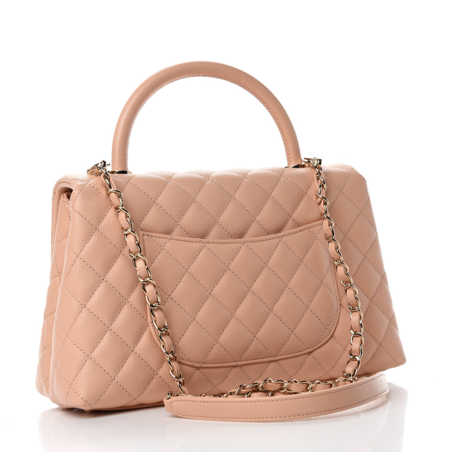 Chanel Caviar Quilted Small Coco Handle Flap Light Pink 3 of 11