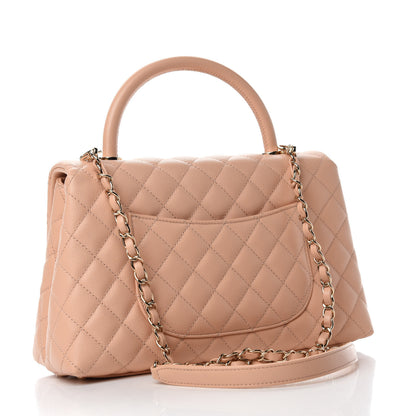 Chanel Caviar Quilted Small Coco Handle Flap Light Pink 3 of 11