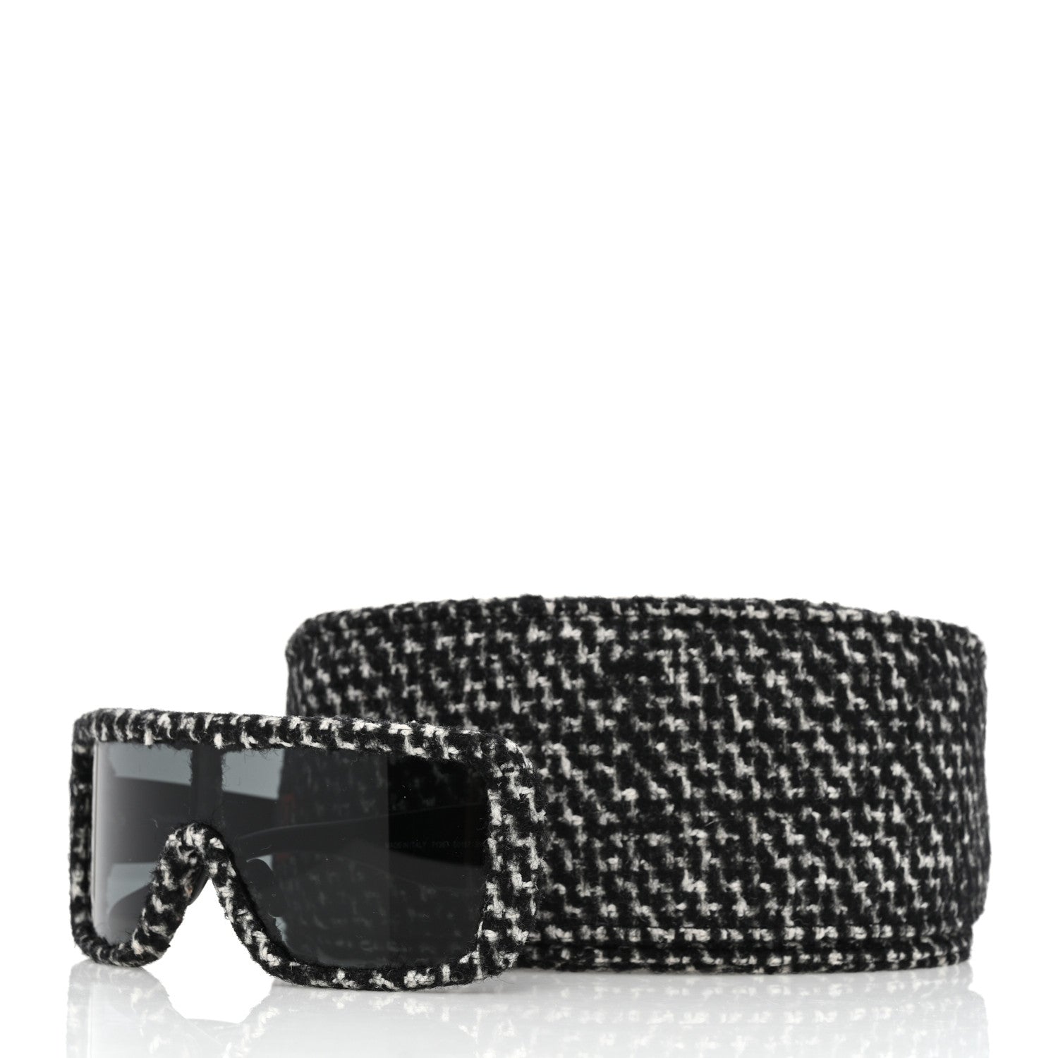 Chanel Tweed Shield Sunglasses 71367 Black Red 8 of 8