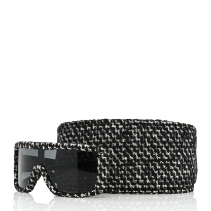 Chanel Tweed Shield Sunglasses 71367 Black Red 8 of 8