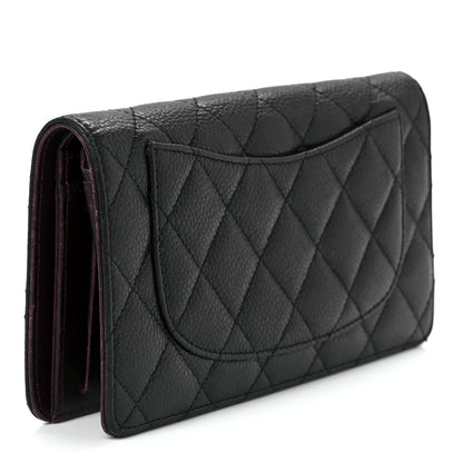 Chanel Caviar Quilted Yen Wallet Black 2 of 14