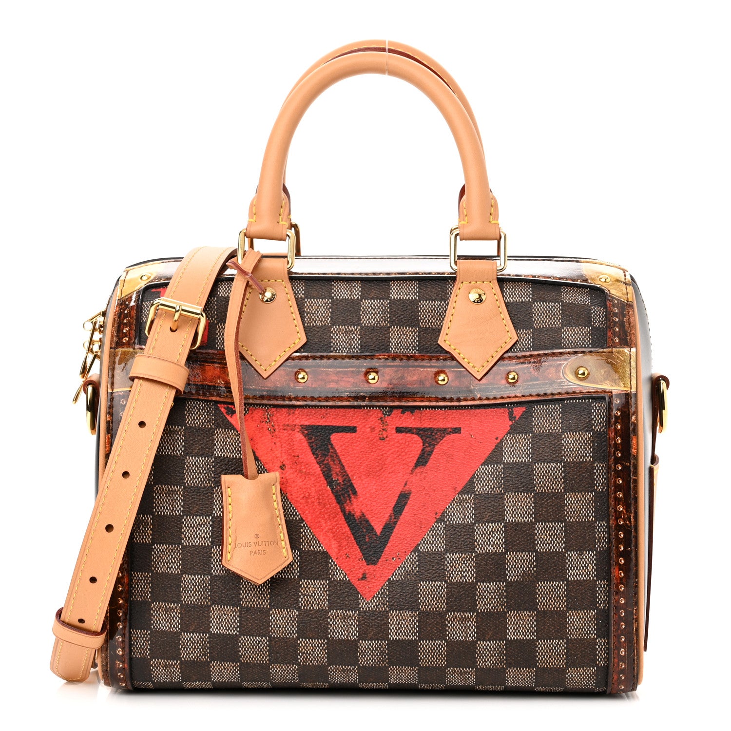 Louis Vuitton Transformed Damier Ebene Time Trunk Speedy Bandouliere 25 Black 1 of 11