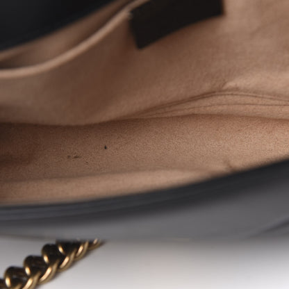 Gucci Calfskin Matelasse Mini GG Marmont Shoulder Bag Black 12 of 14