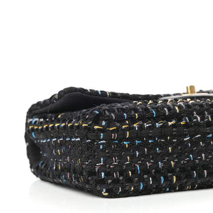 Chanel Tweed Chain Braid Medium Single Flap Black 8 of 10