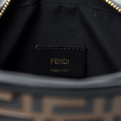 Fendi Vitello Century Bi-Color FF 1974 Embossed Mini Camera Case Maya Black 8 of 11