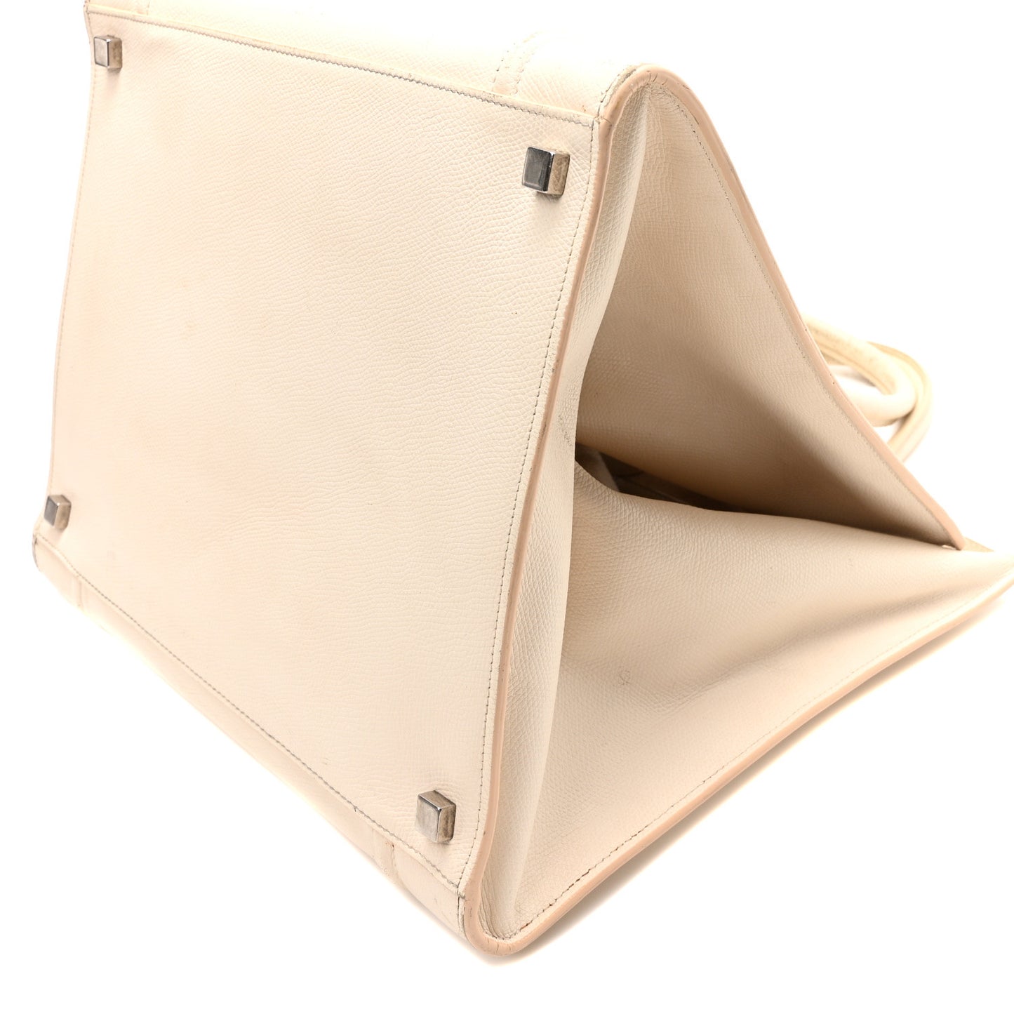 Grained Calfskin Medium Phantom Luggage Cream