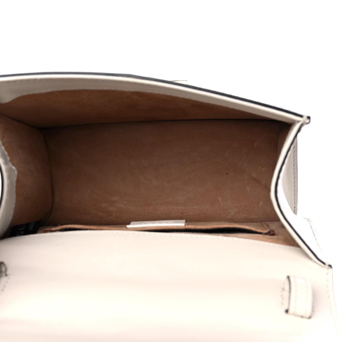 Calfskin Embroidered Mini Sylvie Top Handle Bag White