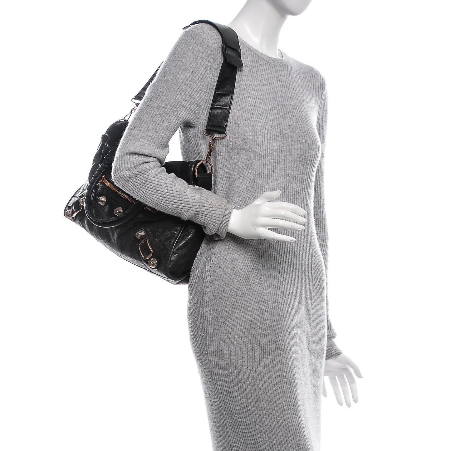Agneau Giant 21 Rose Gold Hardware City Black