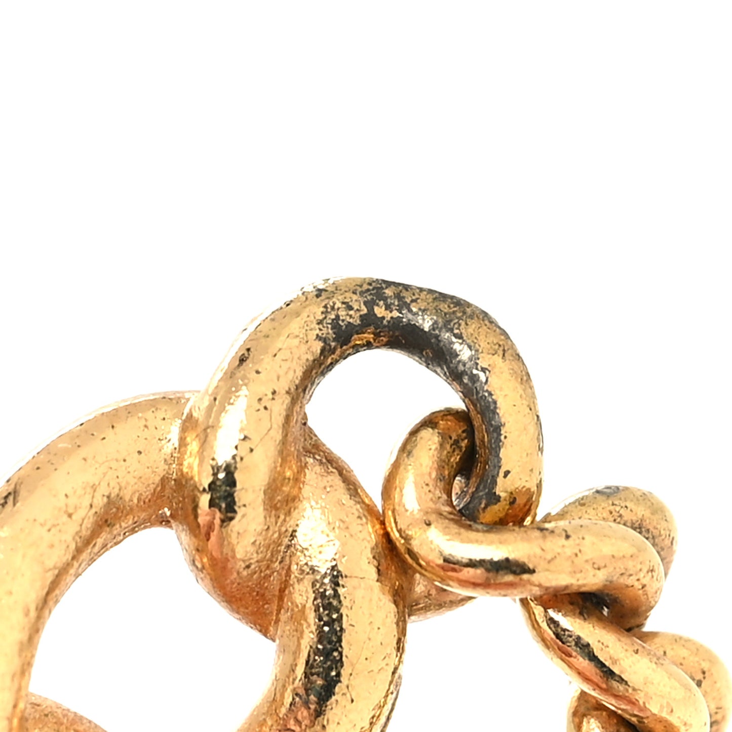 Crystal Interlocking Necklace Gold