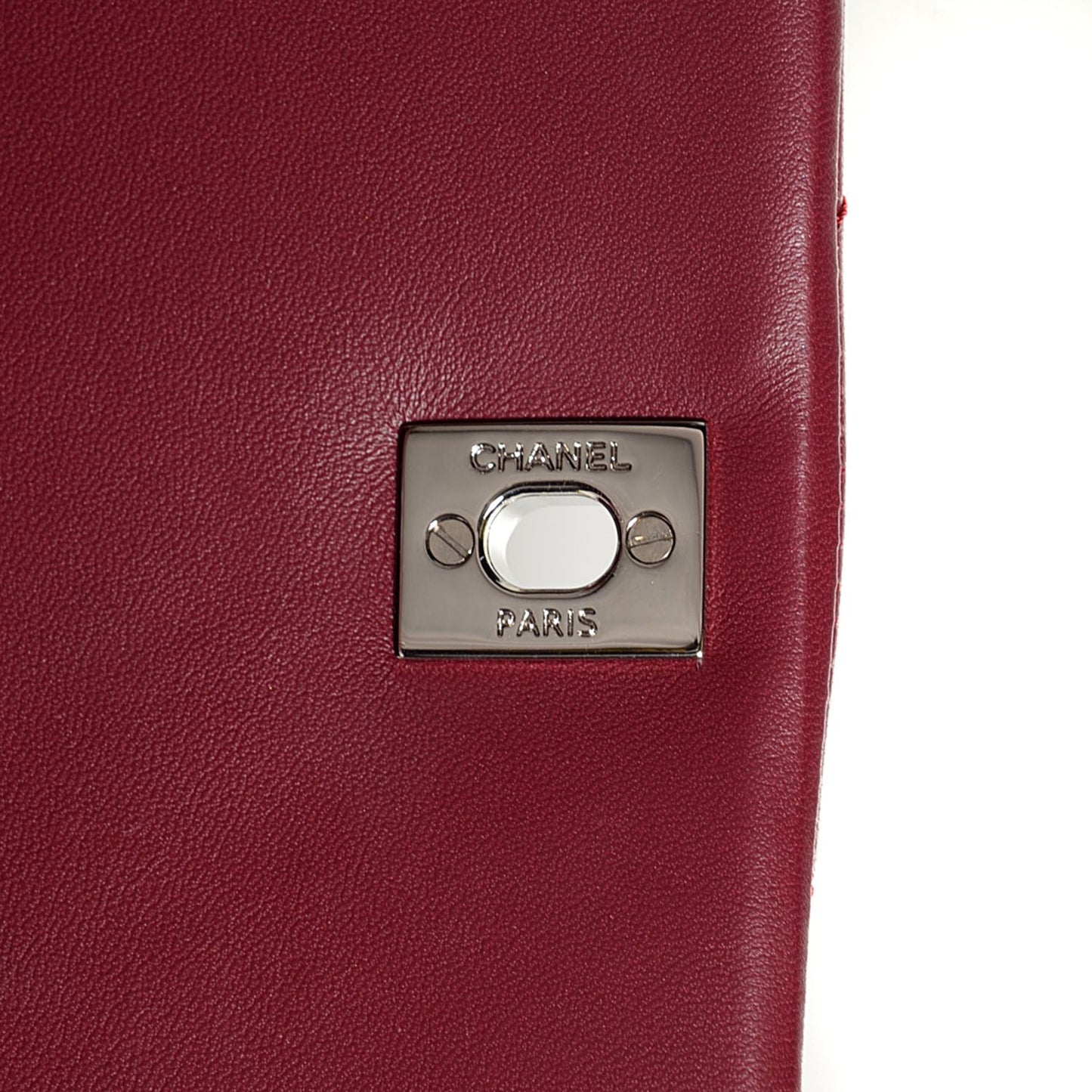 Lambskin Chevron Medium Single Flap Red