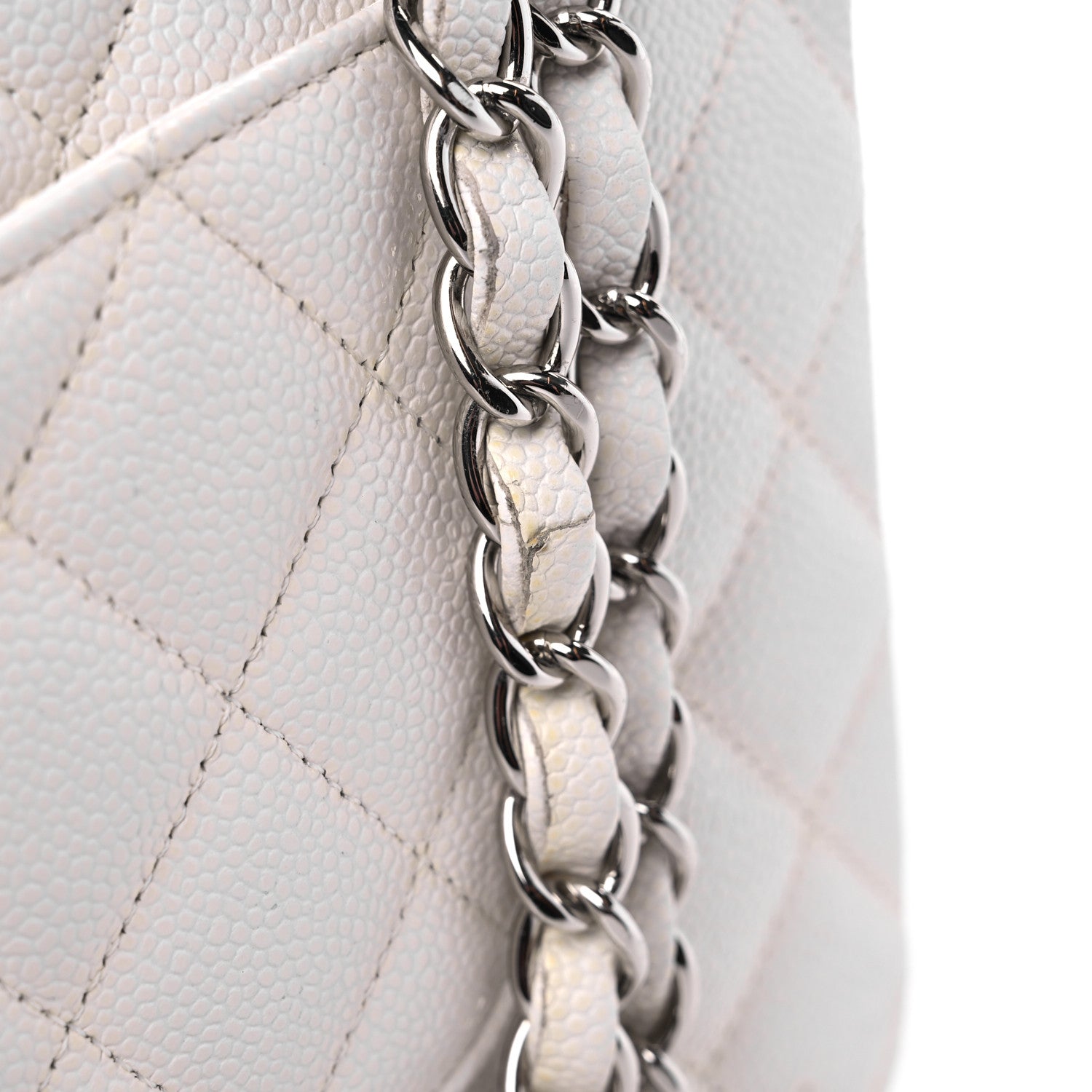 Chanel Caviar Quilted Medium Double Flap White 19 of 19