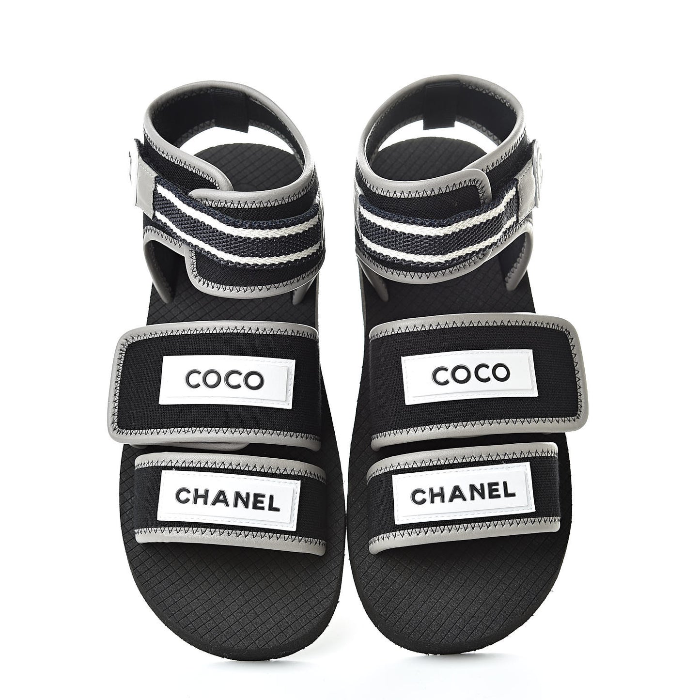 Lambskin Jersey Coco Sandals 38 Black