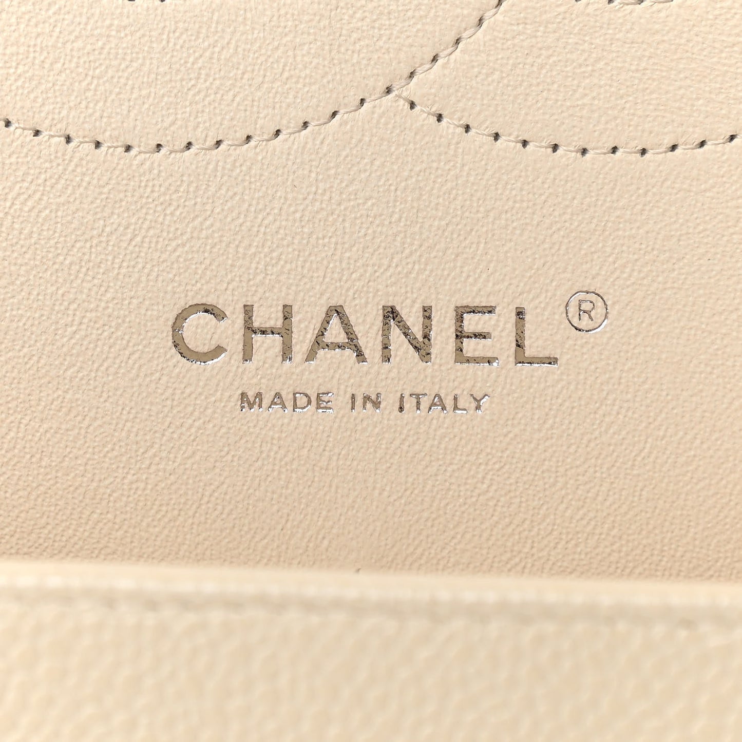 Pearly Caviar Quilted Jumbo Double Flap Dark White