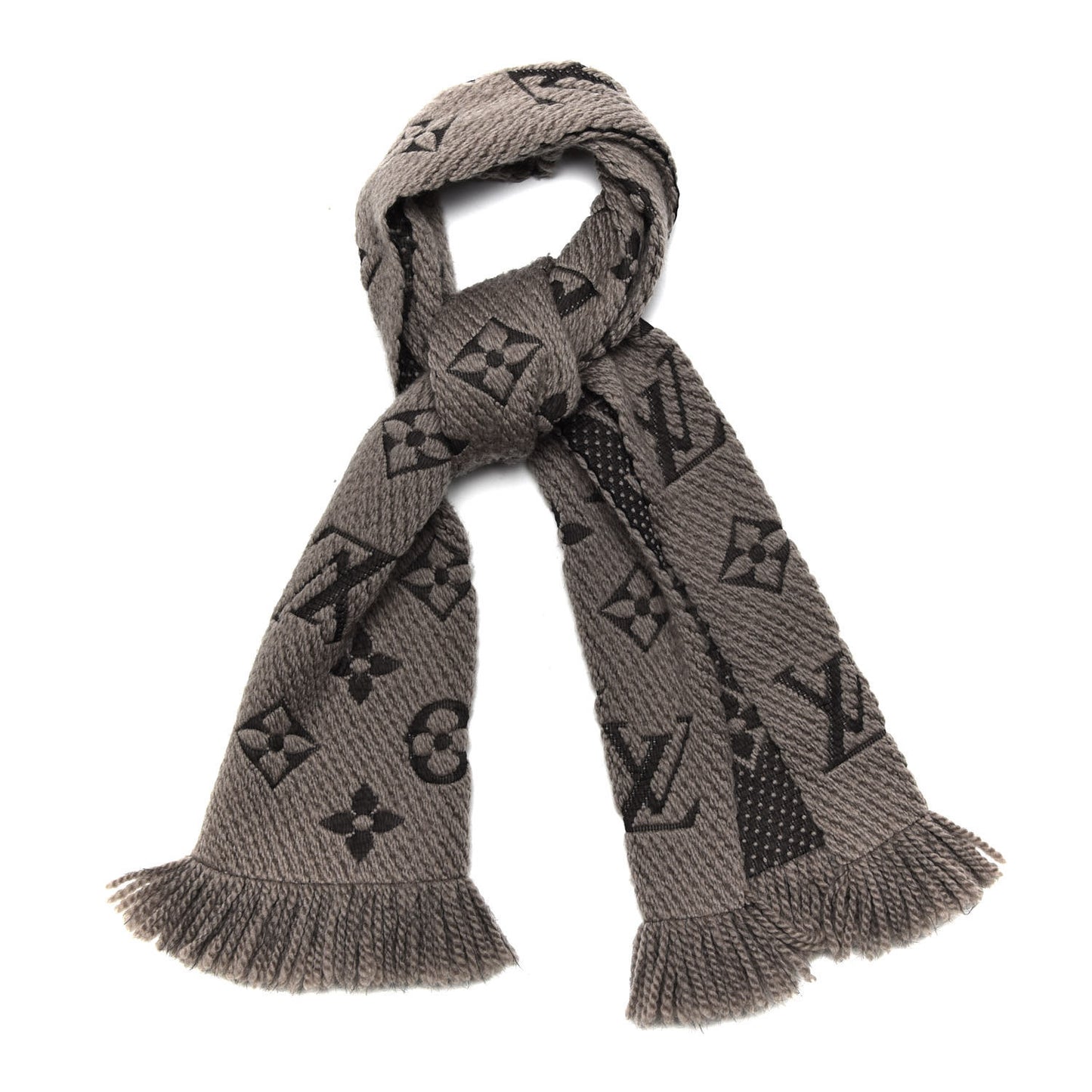 Wool Silk Logomania Scarf Verone