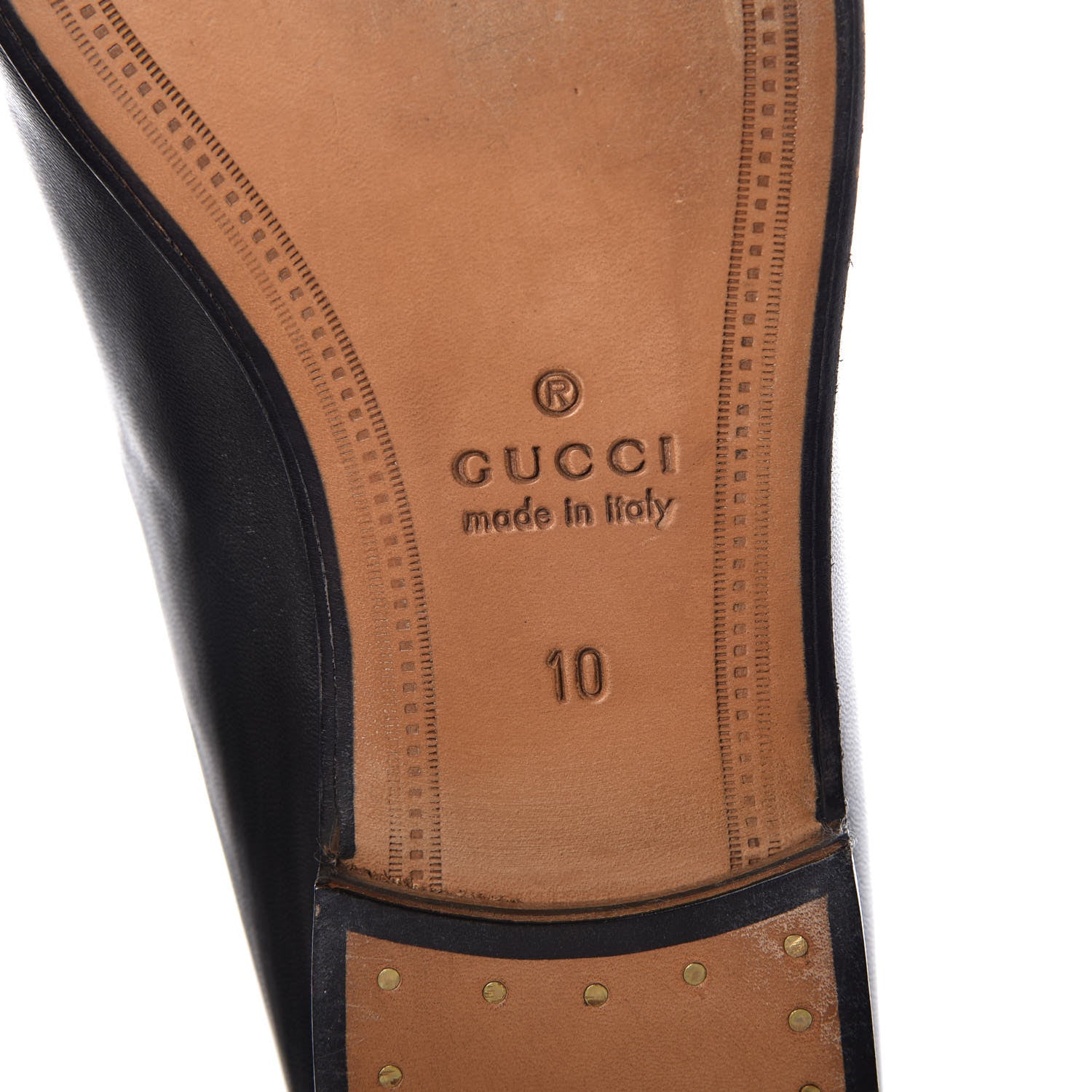 Gucci Lambskin Mens Brixton Horsebit Loafers 10 Black 8 of 11