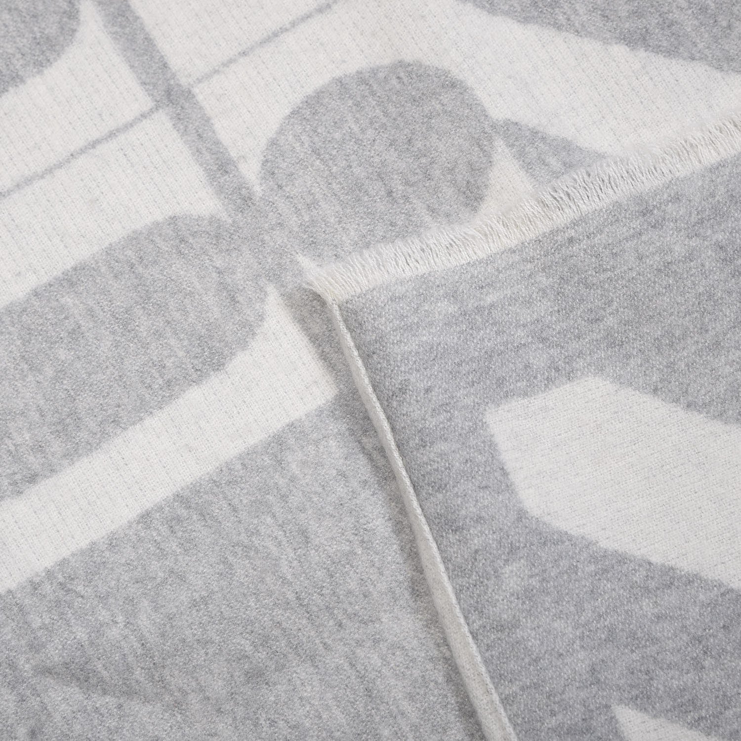 Hermes Wool Promenade Au Faubourg Blanket Blanc Gris 4 of 6