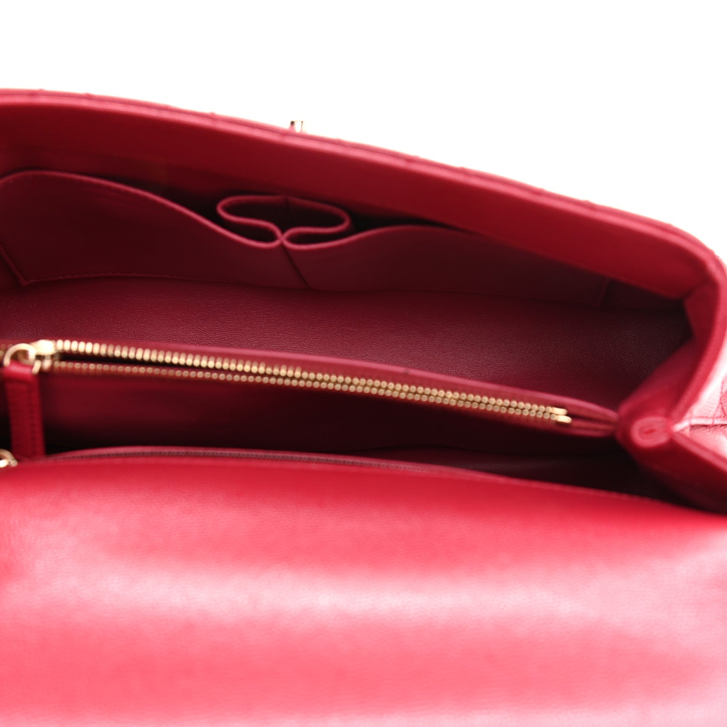 Caviar Quilted Small Coco Handle Flap Dark Pink