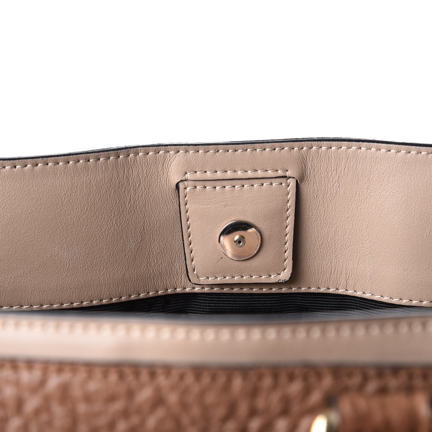 Heritage Grain Smooth Calfskin Large Clarborough Tote Sepia Brown Honey