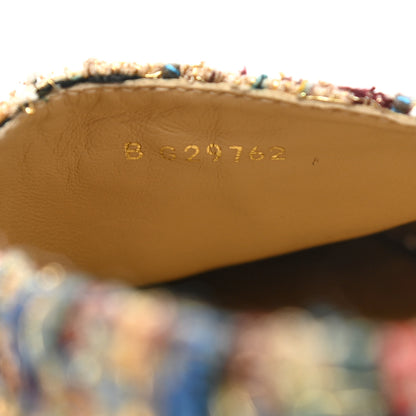 Chanel Tweed Grosgrain CC Espadrilles 39 Multicolor Black 9 of 12