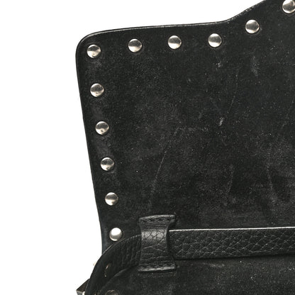 Valentino Garavani Pebbled Calfskin Medium Rockstud Flip Lock Crossbody Bag Black 16 of 17