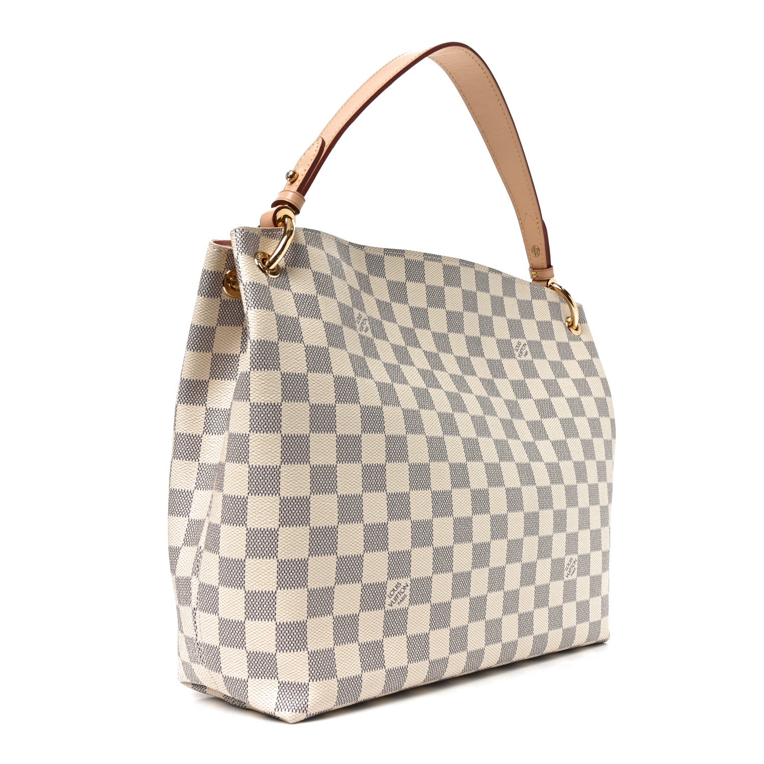 Louis Vuitton Damier Azur Graceful MM Rose Ballerine 3 of 9