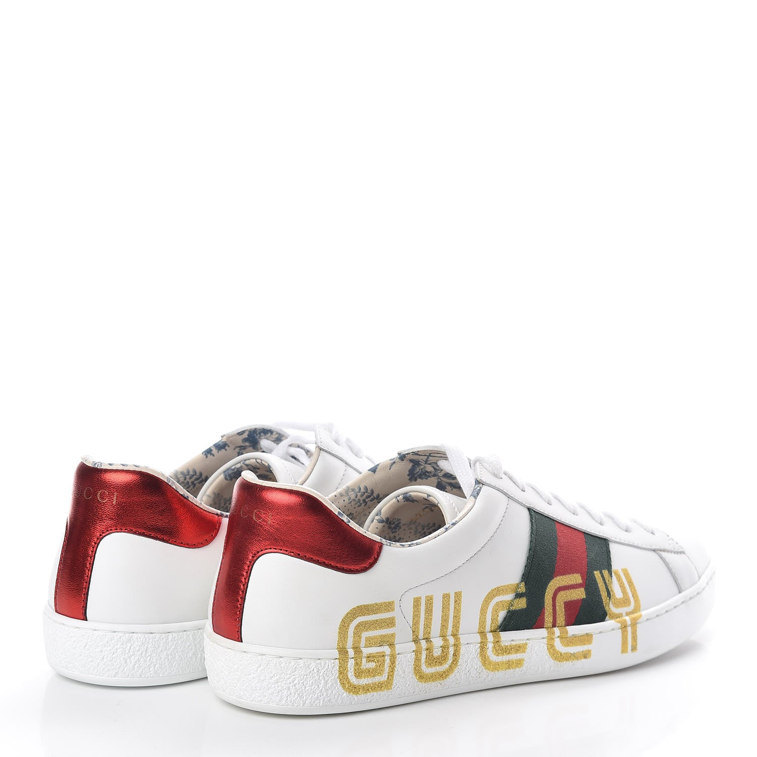 Gucci X SEGA Calfskin Web Guccy Mens Ace Sneakers 8.5 White 4 of 8