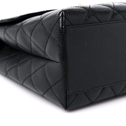 Chanel Caviar Quilted Jumbo Kelly Flap Black 8 of 14