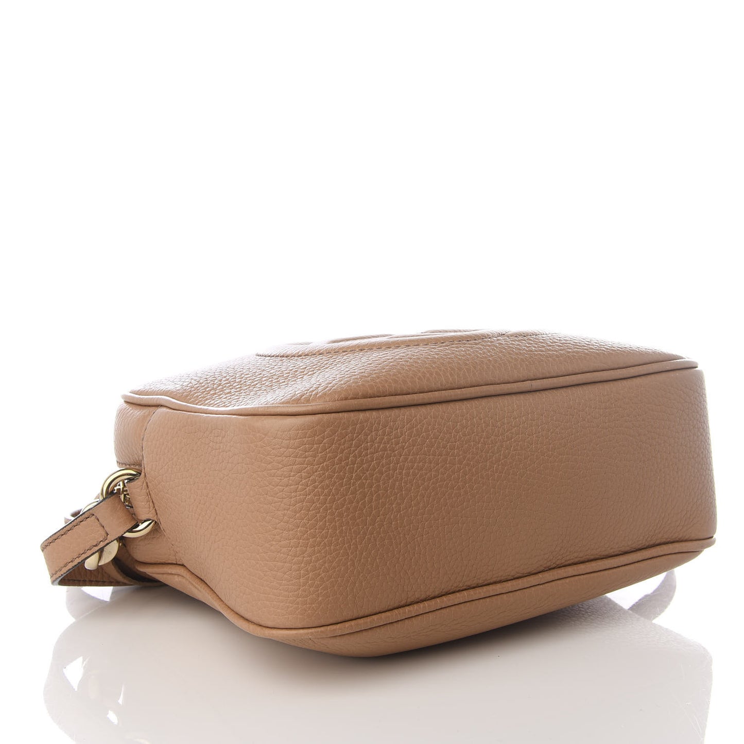 Pebbled Calfskin Small Soho Disco Bag Camelia