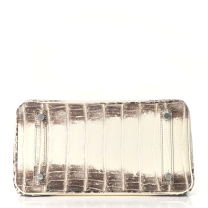 Hermes Matte Niloticus Crocodile Himalaya Birkin 25 Blanc 5 of 31