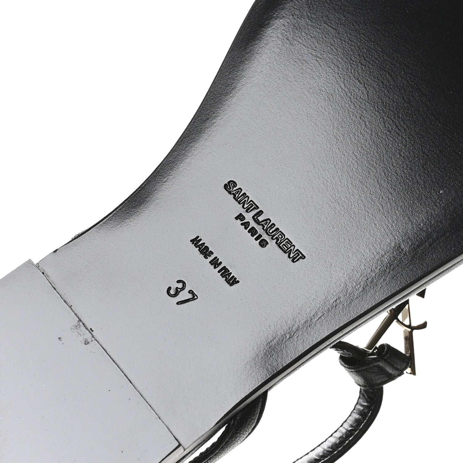 Saint Laurent Calfskin Nu Pieds 05 Sandals 37 Black 7 of 9