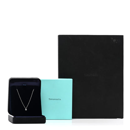 Tiffany Platinum Diamond .20ct Solitaire Pendant Necklace 5 of 5